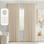 MIULEE Cream Beige Back Tab Blackout Curtains 52x90 Inch Long 2 Panels Set | by MIULEE