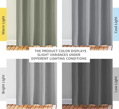 NICETOWN Light Gray Blackout Curtains 84 inch Long - Image 2