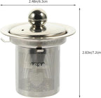 Stainless Steel Tea Infuser Insert with Dual-Function Lid Extra Fine Mesh Strainer for Loose Leaf Tea Heatproof Double Handles Perfect for Teapots and Mugs