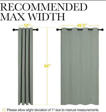 NICETOWN Bedroom Curtain Panels Blackout Draperies, Thermal Insulated Solid - Image 7