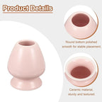 HARFINGTON Ceramic Chasen Stand 70mm Matcha Whisk Holder Teas Set Whisks Stand Traditional Matcha Tea Chasen Holder Tea Set Accessories for Tea Tasting, Pink