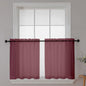 Chyhomenyc Sheer Tier Curtains 24 Inch Length, Small Cute Window Curtains by Chyhomenyc