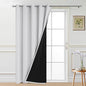 Yakamok Greyish White Blackout Patio Door Curtain Panels W70 x L84, 1 Panel | by Yakamok