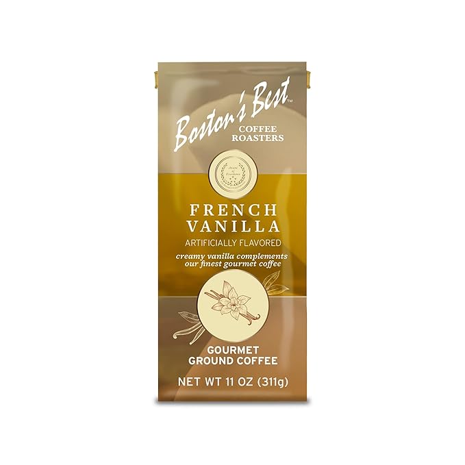 Boston’s Best Coffee - French Vanilla Delicious Gourmet Premium Ground Coffee, 11 oz. / 311 g Coffee Bag