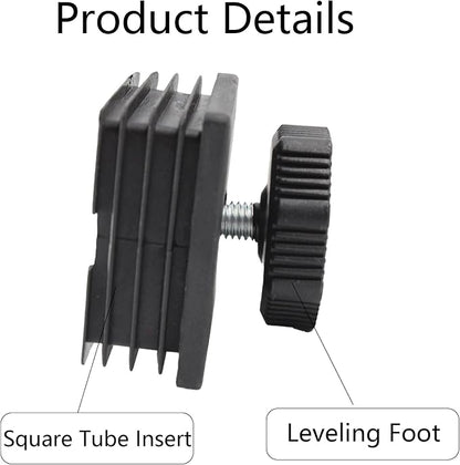 8Pcs Adjustable Leveling Feet 50 x 50mm Square Insert Kit Furniture Glide - Image 3