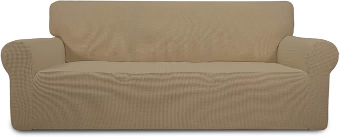 Easy-Going Stretch Oversized Sofa Couch Slipcover Washable Tan | 1-Piece Extra by Easy-Going