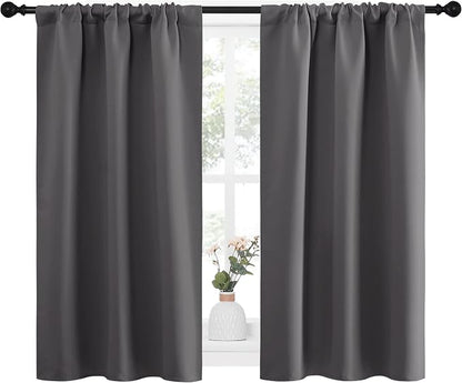 NICETOWN Grey Window Curtains for Bedroom - Image 2