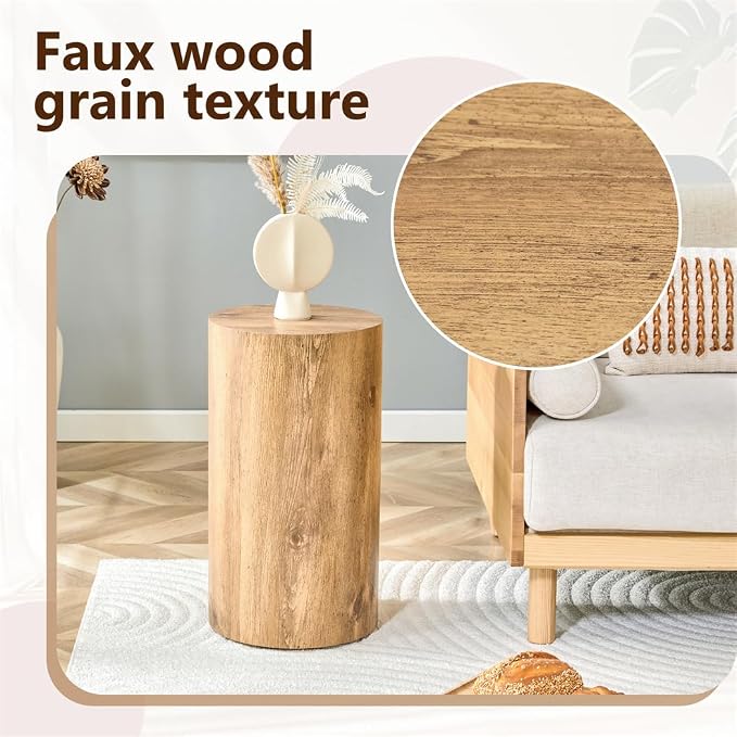 Round Side Table, End Table Living Room Table, Sofa Couch Bedside Table - Image 4