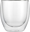 Restaurantware-Forma Professional 8.5 Ounce Double Wall Coffee Cups, 12 Insulated Latte Glasses - Dishwashable, Reusable, Clear Glass Beverage Cups, Freezable, For Hot Or Cold Beverages