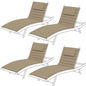 Sundale Outdoor Olefin Quilted Lounge Cushion Set of 4, Patio Foldable Chaise by SundaleOutdoor
