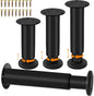 4 Pcs Adjustable Height Furniture Support Legs 10-17 inch, Metal Adjustable by Yoposeo