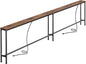 SUPERJARE 106.3 Inch Sofa Table by SUPERJARE