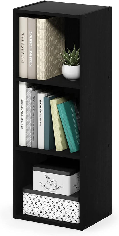Furinno Pasir 3-Tier No Tool Assembly Open Shelf Bookcase by Furinno-FitsYourSpaceFitsYourBudget