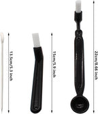 Coffee Machine Cleaning Brush, Nylon Espresso Machine Brush Coffee Cleaning Tool Set with Spoon for Espresso Machine Group Head, Pack of 3