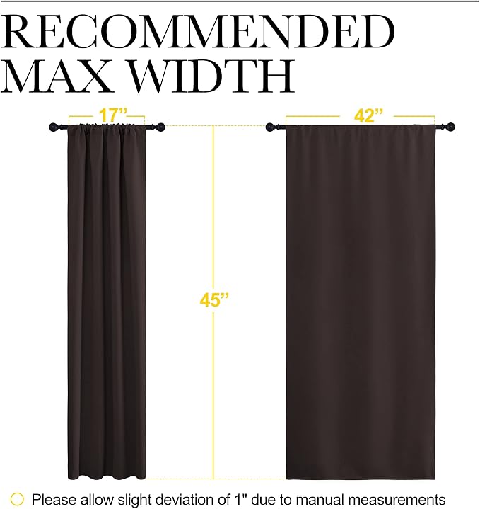 NICETOWN Blackout Curtain Panels 45 inches Long - Image 7