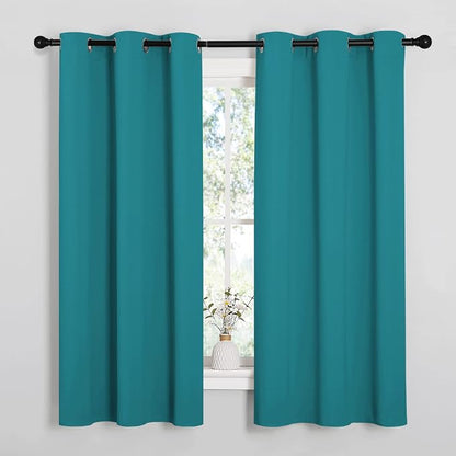 NICETOWN Room Darkening Curtains 63 inch Length 2 Panels, Thermal Insulated by NICETOWN