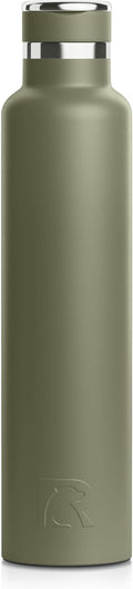RTIC 26oz Journey Bottle Metal Stainless Steel Vacuum Insulated, BPA Free, Reusable, for Water, Hot and Cold Drinks, Travel, Sports, Camping, Olive