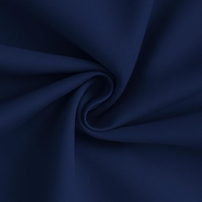 Yakamok Navy Blue 100% Blackout Curtains 84 Inches Long 50" Wide, 2 Panels | - Image 3