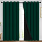 Yakamok Dark Green 100% Blackout Curtains 84 Inches Long 70" Wide 2 Panels | by Yakamok
