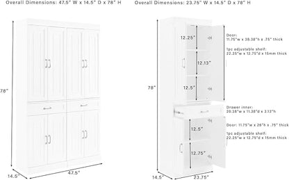 Crosley Furniture Stanton 2-Piece Pantry Storage Cabinet Set - Image 3