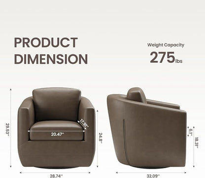 COLAMY 360° Swivel Accent Chair - Image 2