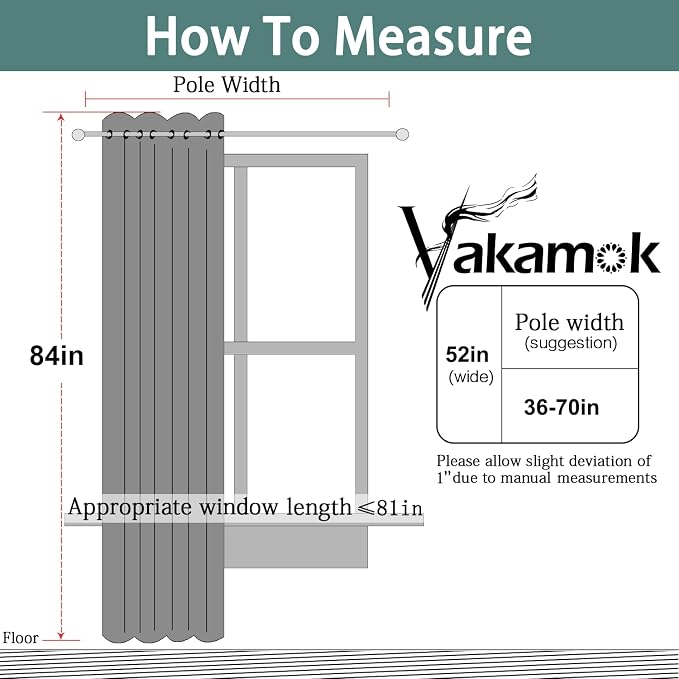 Yakamok Black Blackout Curtains 84 Inches Long - Image 8