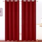 Blackout Curtains 52 x 90 Inch Long Red Curtains Set of 2 Panels Room Darkening by Lemomo