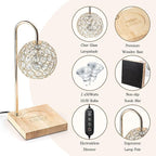 Candle Warmer Lamp with Timer, Round Diamond Home Decor Gifts for Mom Women, Gold Diamond Lamp, Western Bedroom Accessories, Birthday Gifts for Women, Wax Warmer for Jar Candles