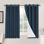 H.VERSAILTEX Linen Blackout Curtains 63 Inches Long 100% Absolutely Blackout by HVERSAILTEX