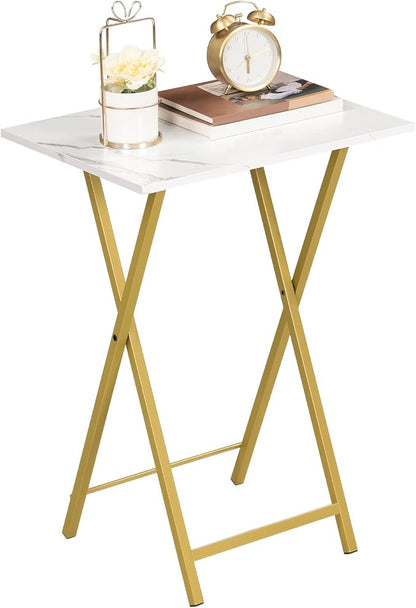 HOOBRO Folding TV Tray Tables, Industrial Snack Tables - Image 9