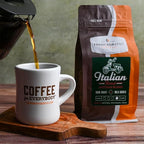 Fresh Roasted Coffee, Italian Roast, 12 oz, Dark, Kosher, Ground