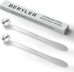 2PCS 1/2 Teaspoon(1/2tsp, 1/6tbsp, 2.5 ml) Single Measuring Spoon, Extra-long Handle Individual Measure Scoop, Stainless Steel Spoons Only