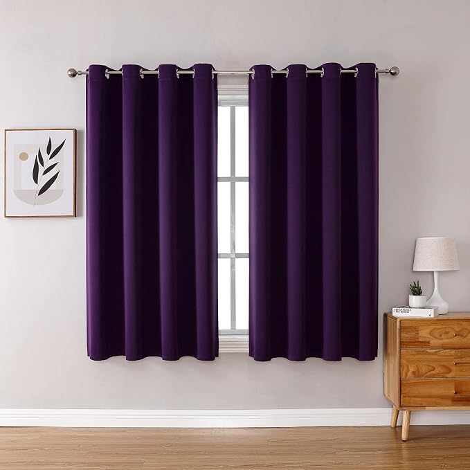 ChrisDowa Blackout Curtains for Bedroom and Living Room 45 Inches Long | 2 by ChrisDowa