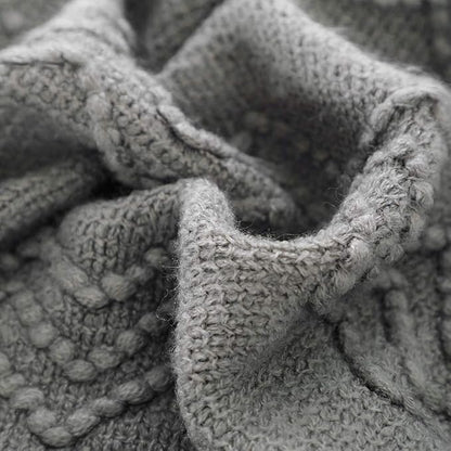 BOURINA Throw Blanket Textured Solid Soft Sofa Throw Couch Cover Knitted - Image 5