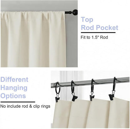 Simplebrand Ava Light Beige Light Filtering Curtains - Image 4