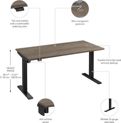 Bush Business Furniture 60-inch Electric Height Adjustable Standing Desk - Image 7