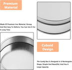Metal Empty Boxes, Tin Boxes with Lid,Small Silver Tin Boxes,Stackable Organizer Containers,8PCS Storage Tin for Home Outdoor Active Storage Containers
