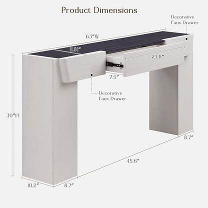 JXQTLINGMU 63" Long Wood Console Table - Image 2