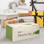 10-Pcs Matcha Kit Set, Whisk and Bowl with Spout & Measuring Spoon, Japanese Tea Making Tools, Complete Matcha Gift Set for Starter, Mottled Green