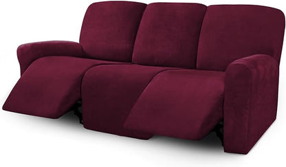 ULTICOR Velvet 8-Pieces Recliner Sofa Covers Stretch Reclining Couch Covers by ULTICOR
