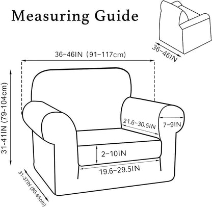 Turquoize 2 Piece Chair Covers Chair Slipcovers - Image 2