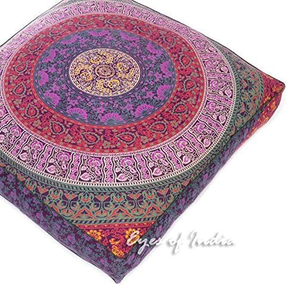 Mandala Floor Pillow Cover Meditation Cushion Seating Throw Hippie Round - Image 4