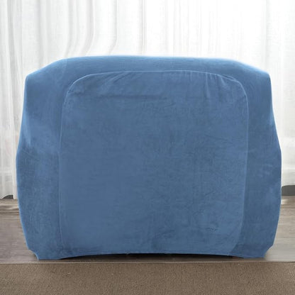 vctops 1-Piece Velvet Plush Stretch Chair Sofa Slipcover Soft Fuzzy Fluffy - Image 5
