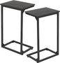 AMHANCIBLE C Shaped End Tables Set of 2, Couch Side Tables that Slide Under Sofa by AMHANCIBLE