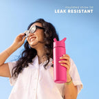 Simple Modern Water Bottle with Straw Lid | Vacuum Insulated Stainless Steel Metal | Reusable Leak Proof BPA-Free Cup for School | Summit Collection | 22oz, Honolulu