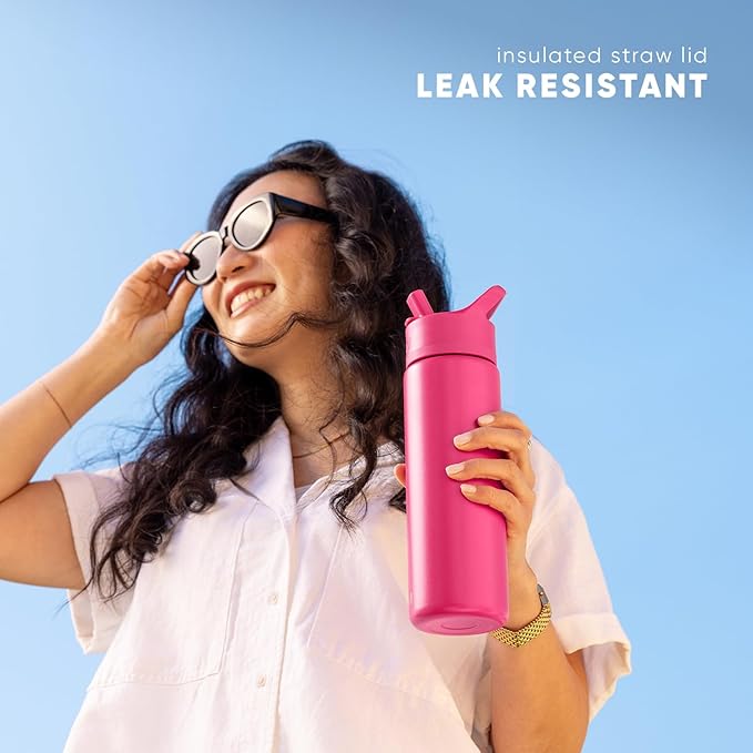 Simple Modern Water Bottle with Straw Lid | Vacuum Insulated Stainless Steel Metal Thermos | Reusable Leak Proof BPA-Free Flask for Sports Gym | Summit Collection | 30oz, Deep Ocean