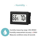 6 Pack Mini Small Digital Hygrometer Thermometer Indoor Temperature and Humidity Meter Gauge with Temp Humidity Sensor Monitor Fahrenheit (℉) for Jars,Home,Room