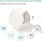 KADAMS Pomodoro Cube Timer Productivity-11 Preset Countdowns, Flip-to-Start Gravity Activation - Sound Vibrate Mute Rechargeable - Ideal for ADHD Kid Kitchen Classroom Cook Study Exercise - White