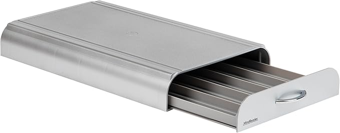 Mind Reader Nespresso Compatible Capsule Drawer, Countertop, Coffee Pod Holder, Storage, 9.25"L x 15"W x 2"H, Silver