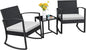 Homall Patio Furniture Set 3 Piece Resin Outdoor Bistro Set Rocking Patio Chairs by Homall